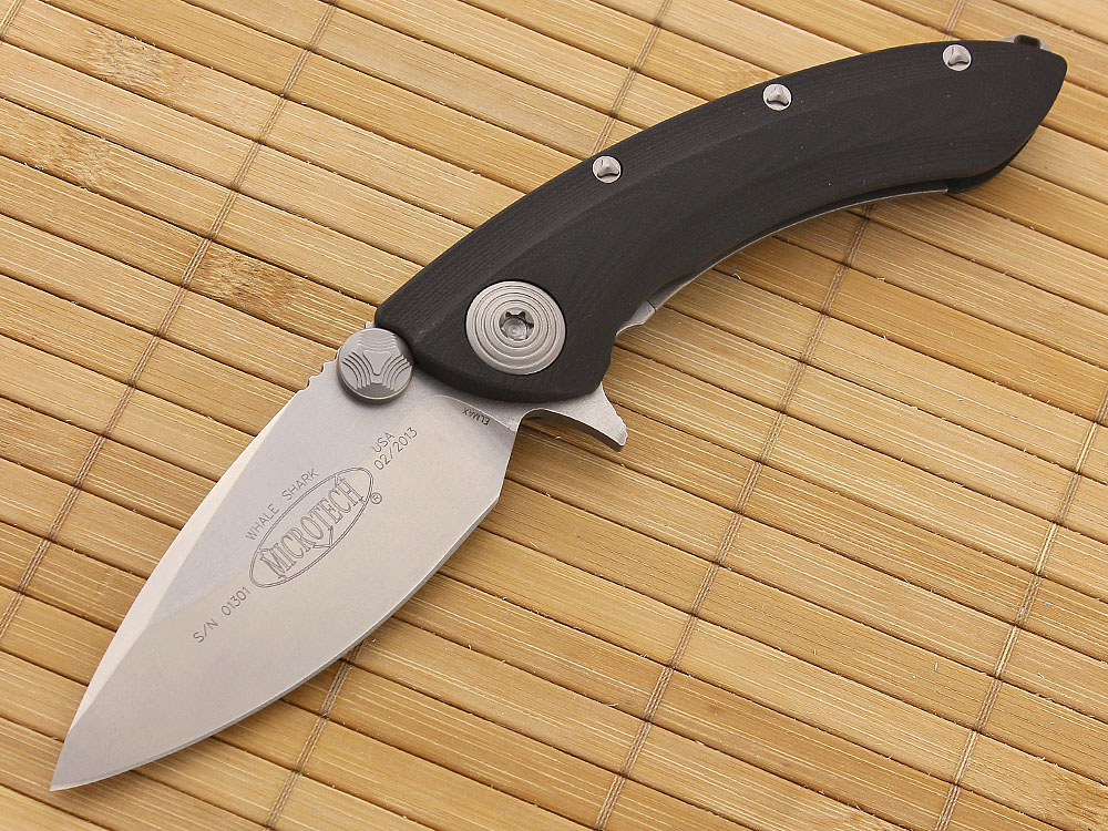 Microtech Whaleshark G10 Flipper Stonewash Plain