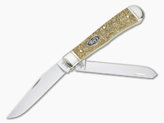Case Trapper Gold Stardust Kirinite Slip Joint 50980 Folding Knife