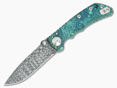 Spartan Harsey Folder Special Edition Green Paisley Damascus