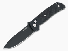 Protech X Terzuola ATCF Black DLC Magnacut Textured Black G10