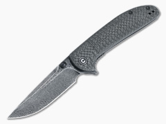 CIVIVI Badlands Vagabond Damascus Spear Point Carbon Fiber Liner