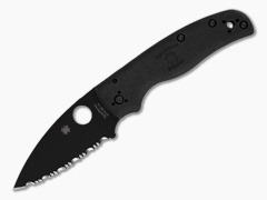 値下げ❗️リリパット476☆B2 Class  Sovereign Spyderco Shaman Lightweight Black - SpyderEdge Serrated Blade C229SBBK