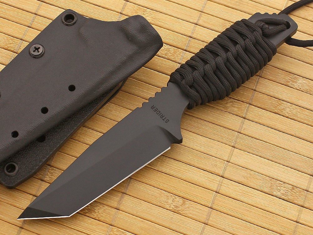 Strider DB-L Tanto Knife Black Paracord Wrap Cerakote PD#1 For Sale