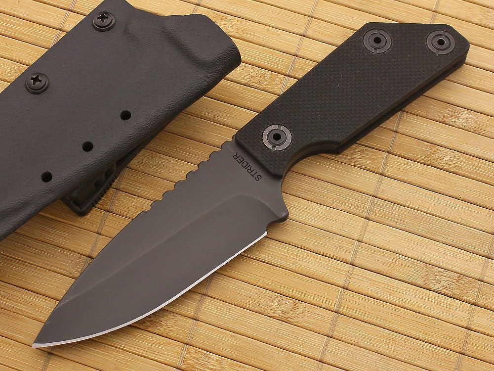 Strider EB-AC Fixed Knife Spear Point Black G10 Cerakote