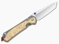 Chris Reeve Large Sebenza 31 - Left Hand Tanto - Box Elder Wood