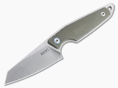 MKM x Vox Makro 2 Sheepsfoot Stonewashed M390 Green Micarta Fixed