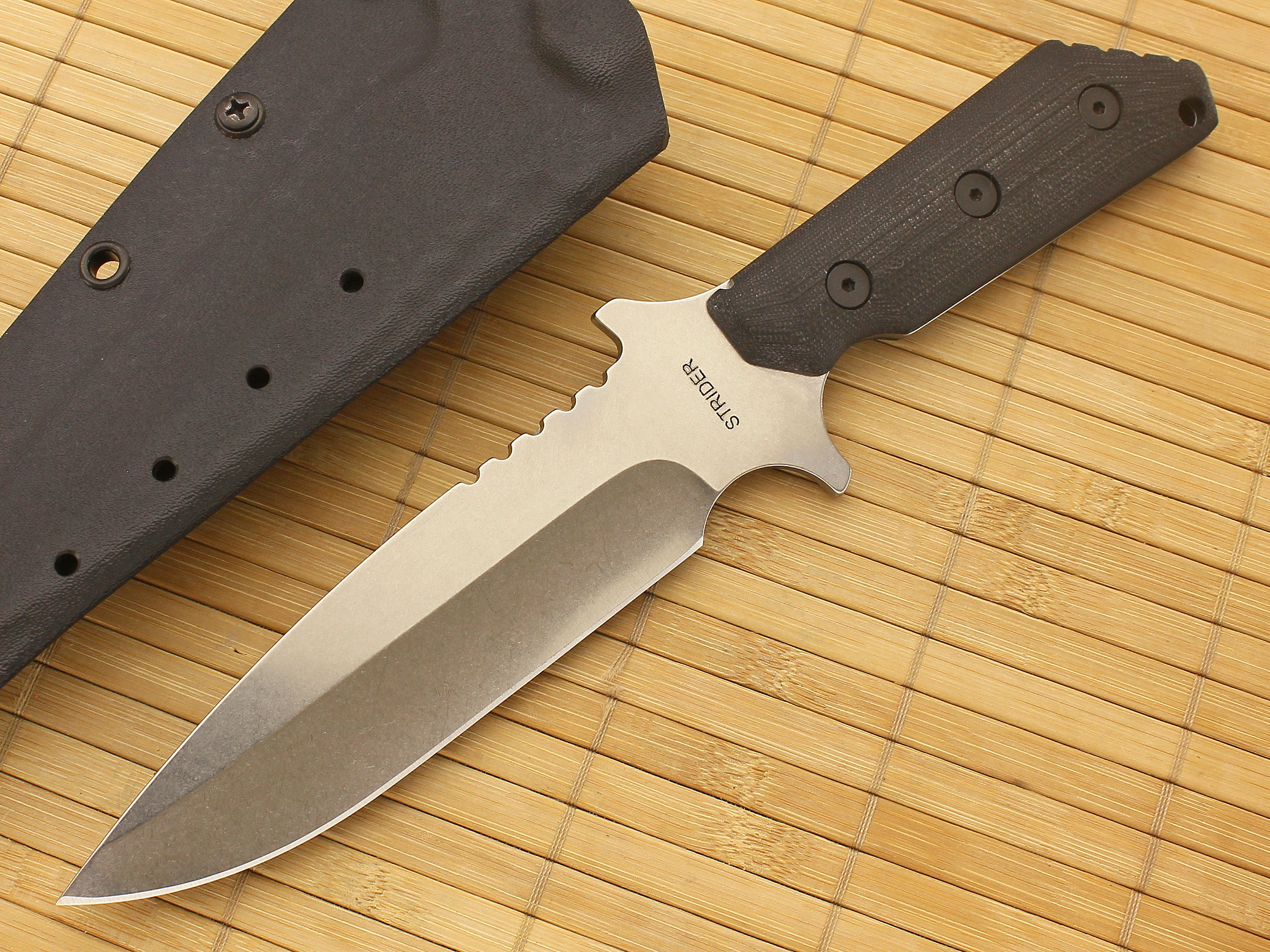 Strider MK-1 Mod 10 Fixed Black G10 Stonewash CPM-S30V