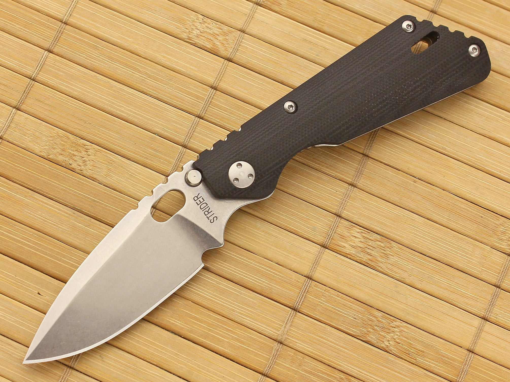 Strider Knives PT-CC Black G10 Top Swedge Framelock for sale
