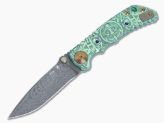 Spartan Harsey Folder Damascus Special Edition Green Mayan SB-SF5-097