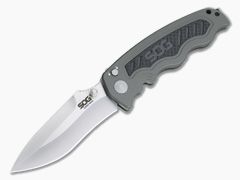 SOG Zoom Spear Point Satin S30V Carbon Fiber Inlaid Aluminum